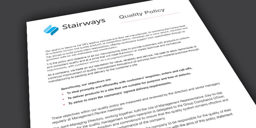 Stairways Quality Policy